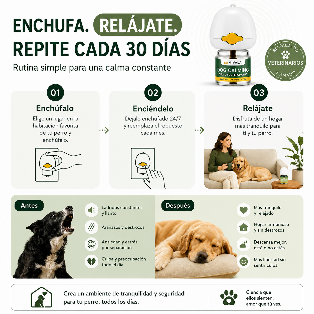 Mivala™ Difusor Calma Canina